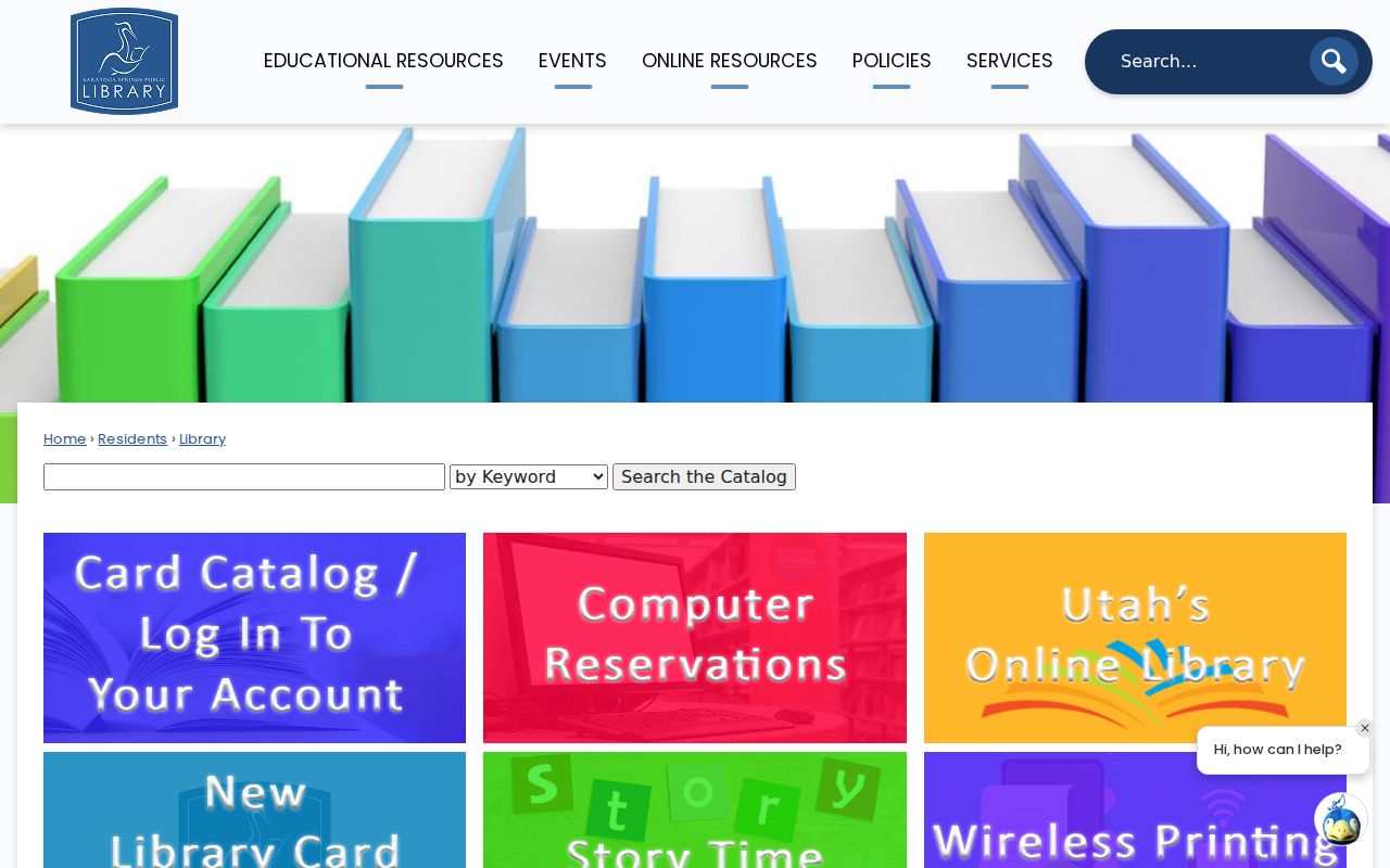 Saratoga Springs people directories and library resource access