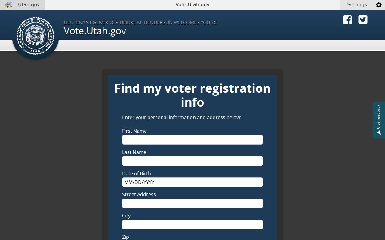 Saratoga Springs voter registration records lookup on Utah's official portal